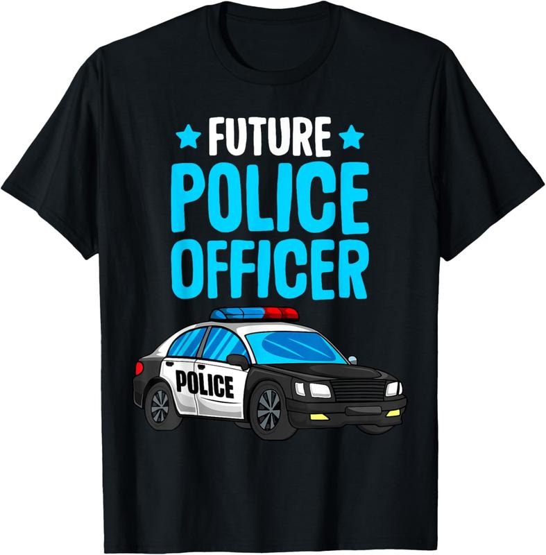 100% Cotton Future Police Officer Policeman Cop Boys T-Shirt Hoodie, Sweatshirt | DripVista.com