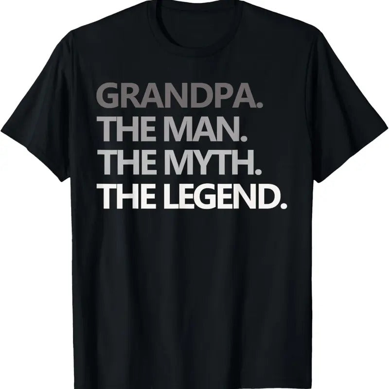 100% Cotton GRANDPA THE MAN THE MYTH THE LEGEND Men Gift Father's Day T-Shirt Hoodie, Sweatshirt | DripVista.com