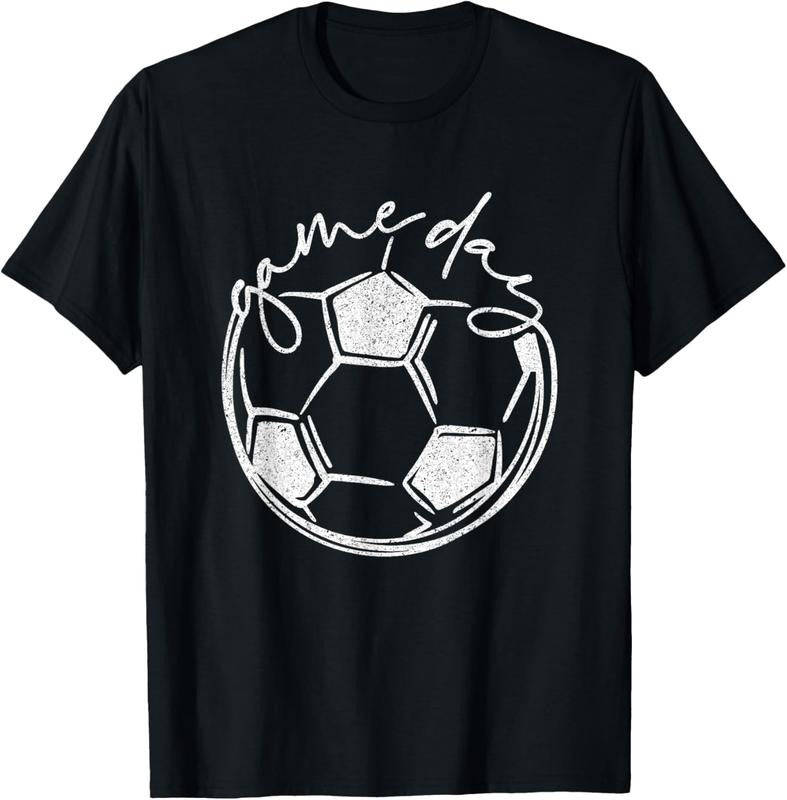 100% Cotton Game Day Soccer Ball Sports Men Women  Gifts T-Shirt Hoodie, Sweatshirt | DripVista.com