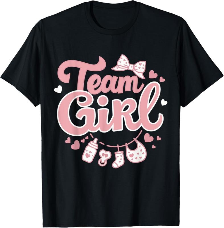 100% Cotton Gender Reveal Party Team Girl  Announcement T-Shirt Hoodie, Sweatshirt | DripVista.com
