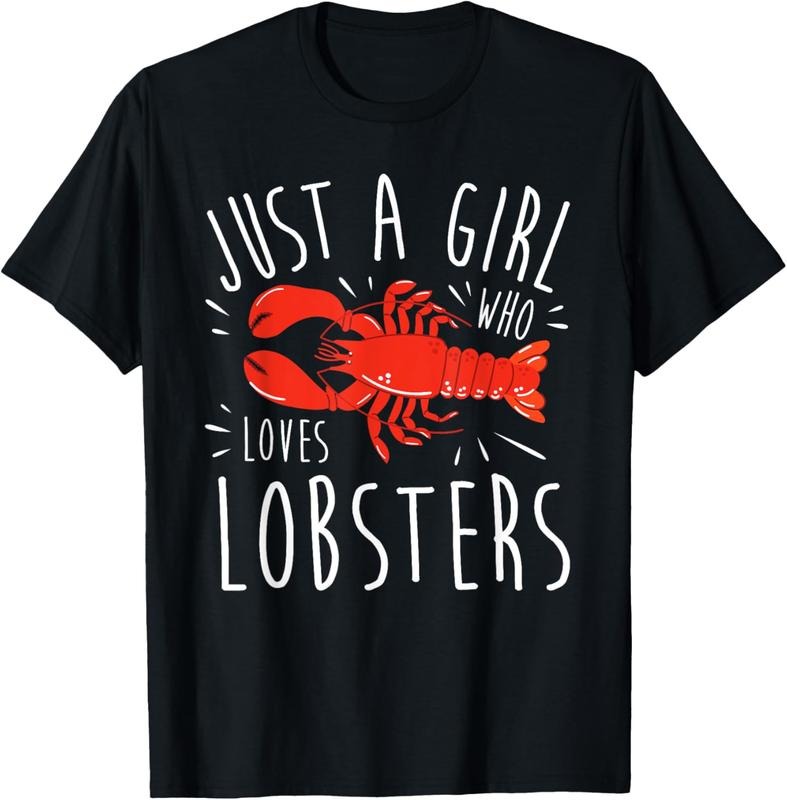 100% Cotton Girl Lobster Lover I Woman Loves Seafood T-Shirt Hoodie, Sweatshirt | DripVista.com