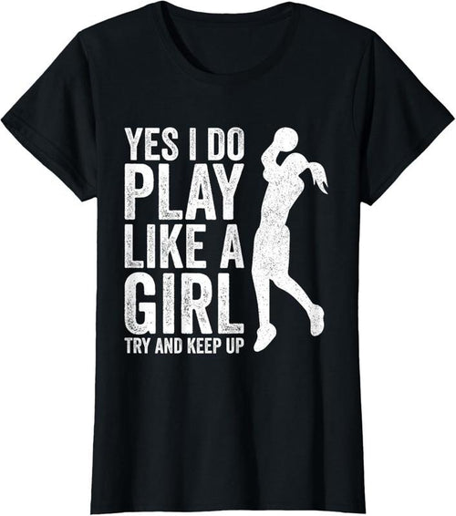 100% Cotton Girls Basketball Player Clothes Quotes Gift Play Like A Girl T-Shirt Hoodie, Sweatshirt | DripVista.com