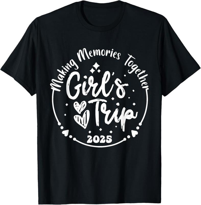 100% Cotton Girls Trip 2025 Cute Girls Weekend 2024 Summer Vacation T-Shirt Hoodie, Sweatshirt | DripVista.com