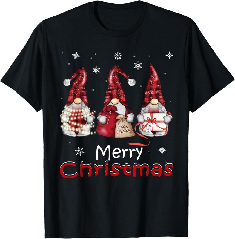 100% Cotton Gnome Family Christmas for Women Men - Buffalo Plaid T-Shirt Hoodie, Sweatshirt | DripVista.com