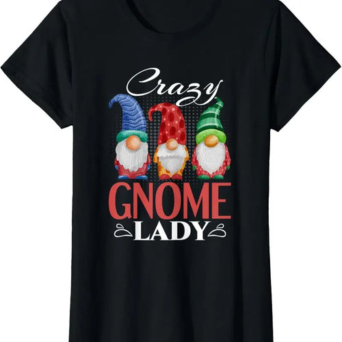 100% Cotton Gnome Shirt Funny Garden Gnome Lover Crazy Gnome Lady T-Shirt Hoodie, Sweatshirt | DripVista.com
