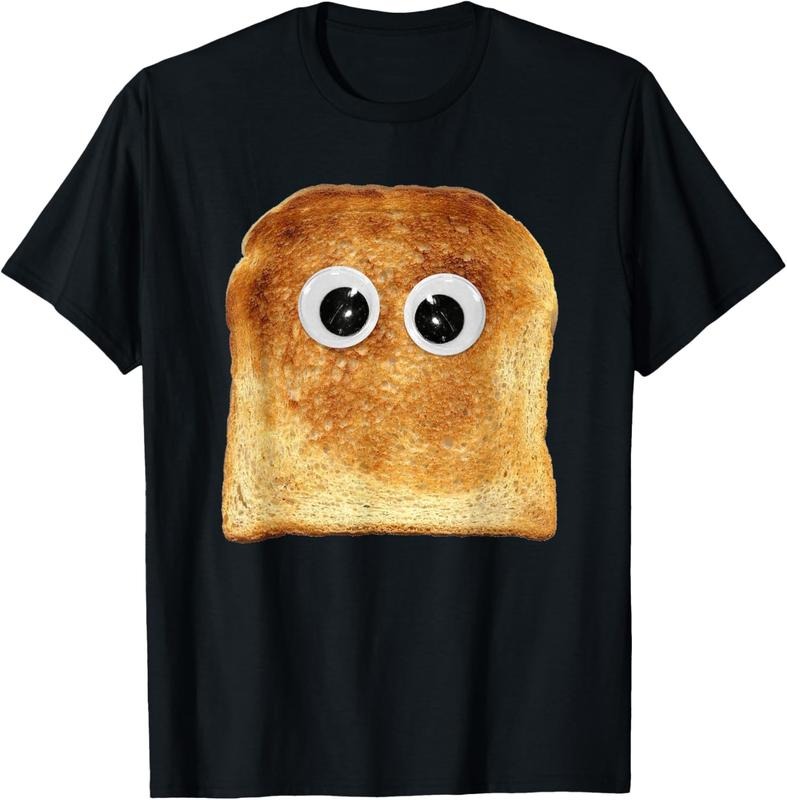 100% Cotton Googly Eye Toast Bread Eater Vegetarian Costume Funny Silly T-Shirt Hoodie, Sweatshirt | DripVista.com