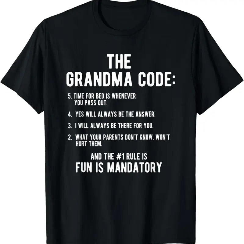 100% Cotton Grandma Gift From Granddaughter Grandson The Grandma Code T-Shirt Hoodie, Sweatshirt | DripVista.com
