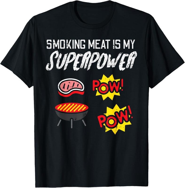 100% Cotton Grilling Meat My Superpower Bbq Barbecue Grill Men Women T-Shirt Hoodie, Sweatshirt | DripVista.com
