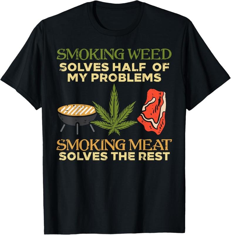 100% Cotton Grilling Solves Half Problems Meat Funny Bbq Barbecue Men T-Shirt Hoodie, Sweatshirt | DripVista.com