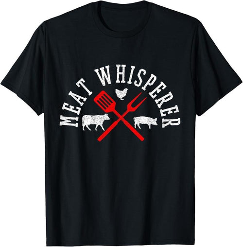 100% Cotton Grilling T-Shirt - Meat Whisperer Funny BBQ Shirt Chef Gift T-Shirt Hoodie, Sweatshirt | DripVista.com
