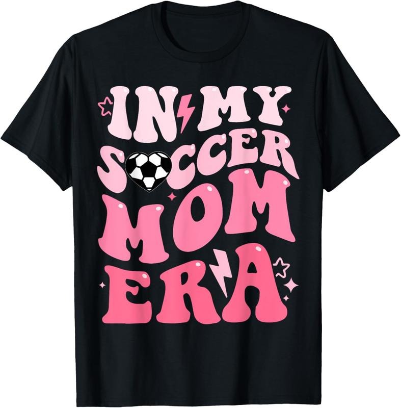 100% Cotton Groovy In My Soccer Mom Era Soccer Mom Of Girls T-Shirt Hoodie, Sweatshirt | DripVista.com