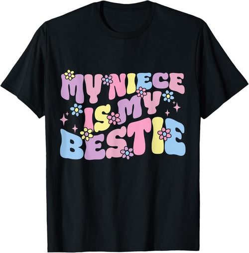 100% Cotton Groovy My Niece Is My Bestie Aunt And Niece Matching T-Shirt Hoodie, Sweatshirt | DripVista.com