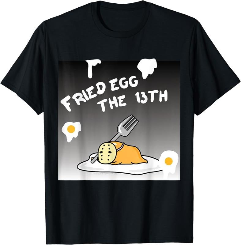 [100% Cotton]Gudetama Fried Egg the 13th Halloween Tee Shirt T-Shirt Hoodie, Sweatshirt | DripVista.com
