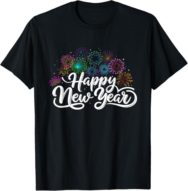 100% Cotton Happy New Year - New Year's Eve New Year Party T-Shirt Hoodie, Sweatshirt | DripVista.com