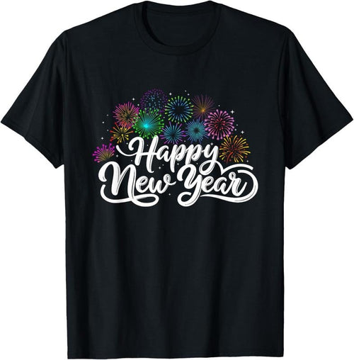 100% Cotton Happy New Year - New Year's Eve New Year Party T-Shirt Hoodie, Sweatshirt | DripVista.com