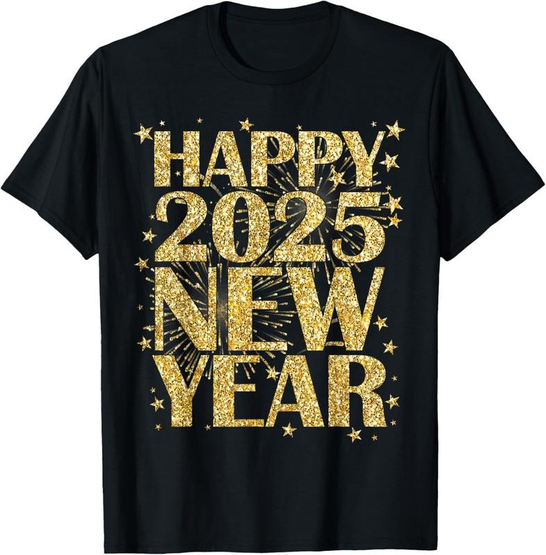 100% Cotton Happy New Year 2025 Matching Family New Years Eve T-Shirt Hoodie, Sweatshirt | DripVista.com