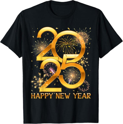 100% Cotton Happy New Year 2025 Shirts Men Women  Fireworks Confetti T-Shirt Hoodie, Sweatshirt | DripVista.com