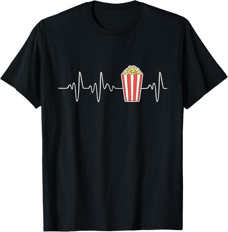 100% Cotton Heartbeat Popcorn T-Shirt Hoodie, Sweatshirt | DripVista.com