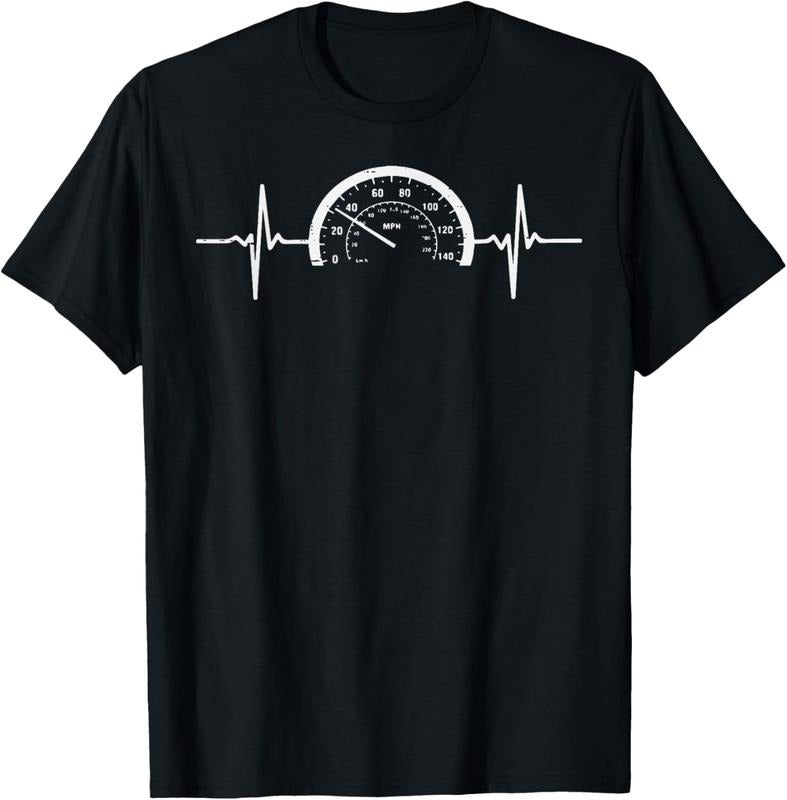 100% Cotton Heartbeat Speedometer Car Guy Auto Garage Racing Men Dad T-Shirt Hoodie, Sweatshirt | DripVista.com