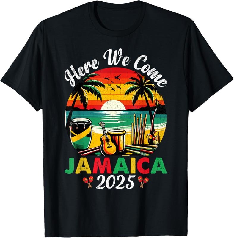 100% Cotton Here We Come Jamaica 2025 Girls Trip Family Summer Vacation T-Shirt Hoodie, Sweatshirt | DripVista.com