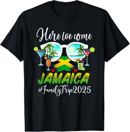 100% Cotton Here We Come Jamaica Family Trip 2025 Jamaica Vacation T-Shirt Hoodie, Sweatshirt | DripVista.com