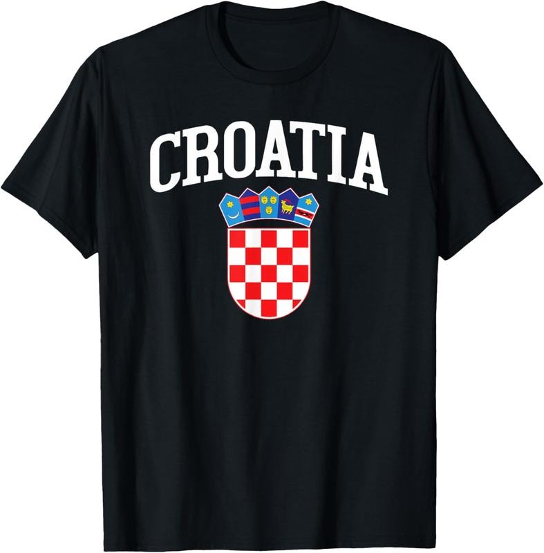 100% Cotton Hrvatska Croatian Croatia Flag T-Shirt Gift for Croats T-Shirt Hoodie, Sweatshirt | DripVista.com