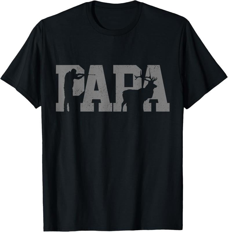 100% Cotton Hunter Dad Deer Father Father's Day Hunting Papa T-Shirt Hoodie, Sweatshirt | DripVista.com