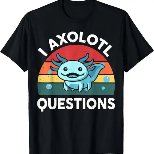 100% Cotton I Axolotl Questions Cute Axolotl T-Shirt Hoodie, Sweatshirt | DripVista.com