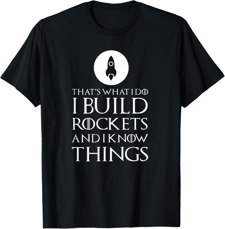 100% Cotton I Build Rockets Funny Rocket Scientist T Shirt Gift T-Shirt Hoodie, Sweatshirt | DripVista.com