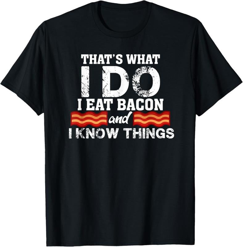 100% Cotton I Eat Bacon Funny Bacon Lover Gift Foodie Meat T-Shirt Hoodie, Sweatshirt | DripVista.com