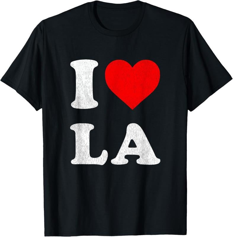 100% Cotton I Heart LA Souvenir I Love Los Angeles T-Shirt Hoodie, Sweatshirt | DripVista.com