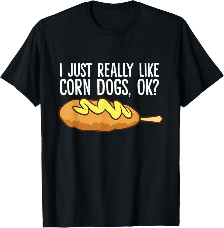 100% Cotton I Just Really Like Corn Dogs, Ok Love Corndogs T-Shirt Hoodie, Sweatshirt | DripVista.com