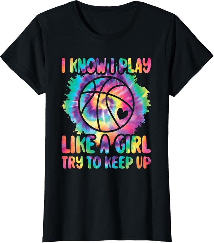 100% Cotton I Know I Play Like A Girl Basketball Player Women Girls s T-Shirt Hoodie, Sweatshirt | DripVista.com