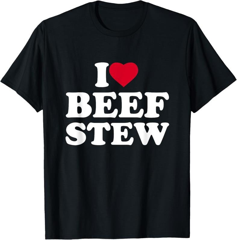 100% Cotton I Love Beef Stew I Heart Beef Stew Lover T-Shirt Hoodie, Sweatshirt | DripVista.com