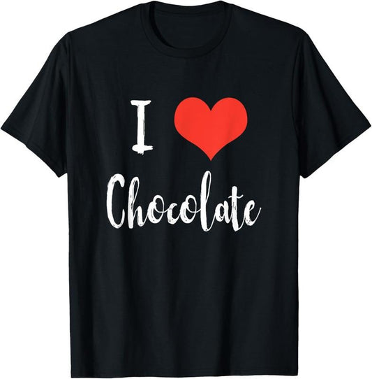 100% Cotton I Love Chocolate T-shirt T-Shirt