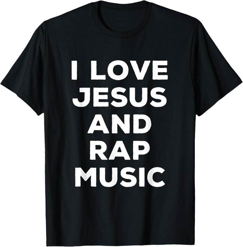 100% Cotton I Love Jesus And Rap Music Funny Religious Faith T-Shirt Hoodie, Sweatshirt | DripVista.com
