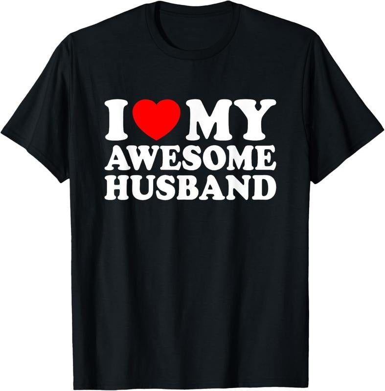 100% Cotton I Love My Awesome Husband T-Shirt Hoodie, Sweatshirt | DripVista.com
