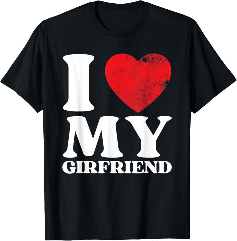 100% Cotton I Love My Girlfriend Shirt I Heart My GF Valentines Day T-Shirt Hoodie, Sweatshirt | DripVista.com
