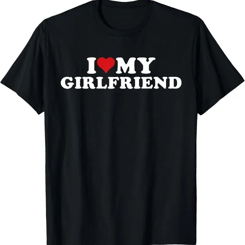 100% Cotton I Love My Hot Girlfriend I Heart My Hot Girlfriend GF T-Shirt Hoodie, Sweatshirt | DripVista.com