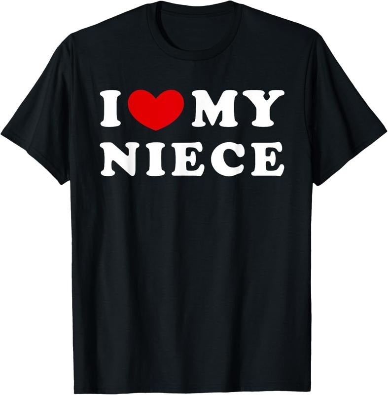 100% Cotton I Love My Niece, I Heart My Niece T-Shirt Hoodie, Sweatshirt | DripVista.com