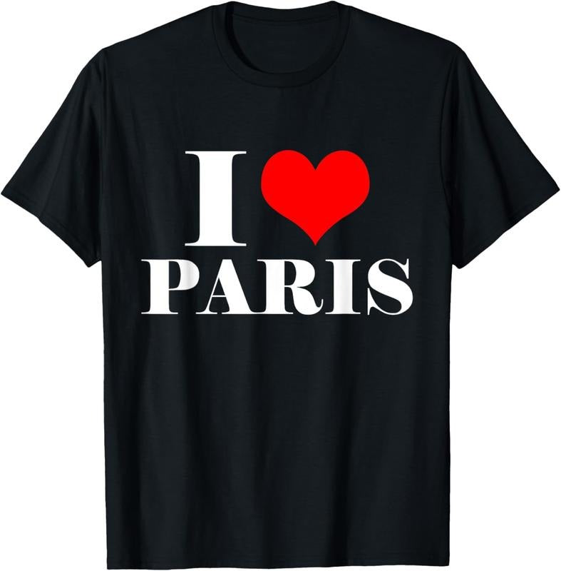 100% Cotton I Love Paris T Shirt , I Heart Paris Tee France Shirt T-Shirt Hoodie, Sweatshirt | DripVista.com