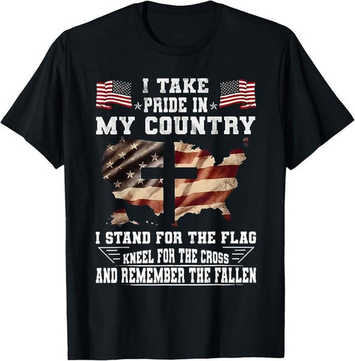 100% Cotton I Take Pride In My Country I Stand For The Flag Kneel USA T-Shirt Hoodie, Sweatshirt | DripVista.com