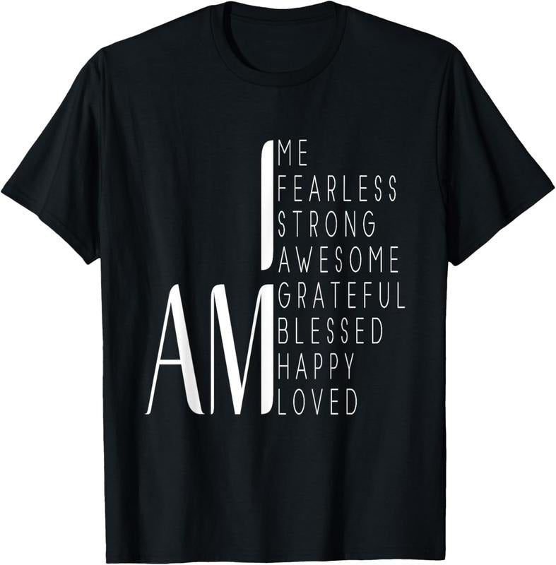 100% Cotton I am Fearless, I am Strong I am Blessed Inspirational Gift T-Shirt Hoodie, Sweatshirt | DripVista.com