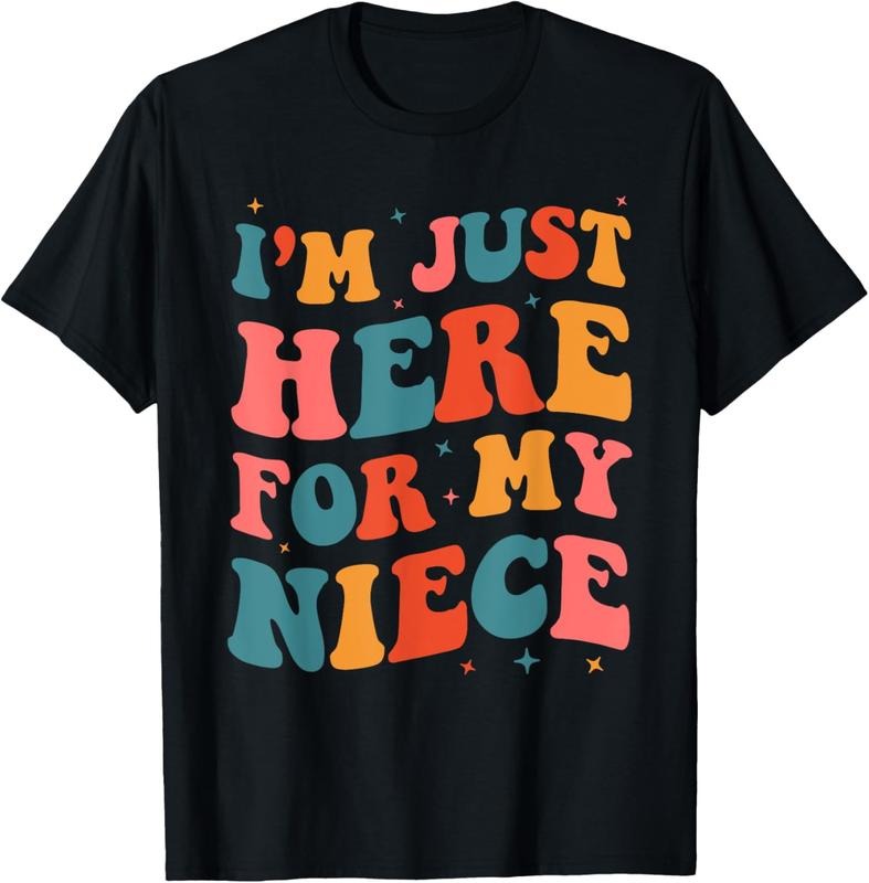 100% Cotton I'm Just Here For My Niece T-Shirt Hoodie, Sweatshirt | DripVista.com