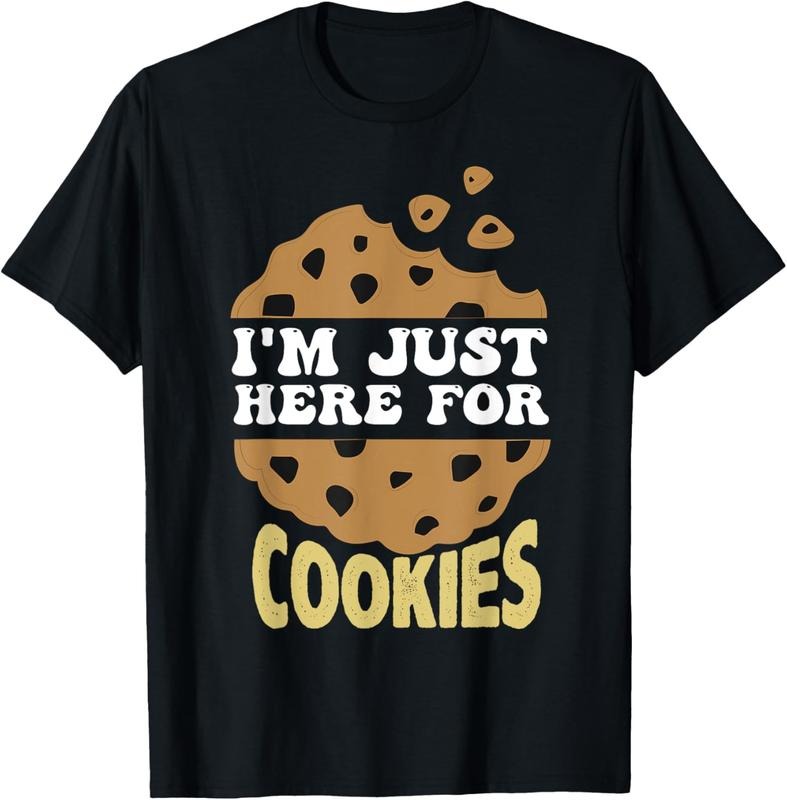 100% Cotton I'm Just Here For The Cookies Funny Christmas Cookies Outfit T-Shirt Hoodie, Sweatshirt | DripVista.com
