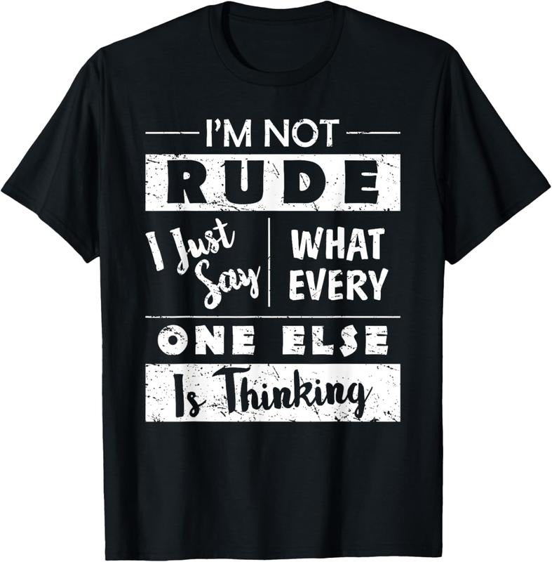 100% Cotton I'm Not Rude Sarcastic Saying Fun Witty Sarcasm Quotes T-Shirt Hoodie, Sweatshirt | DripVista.com