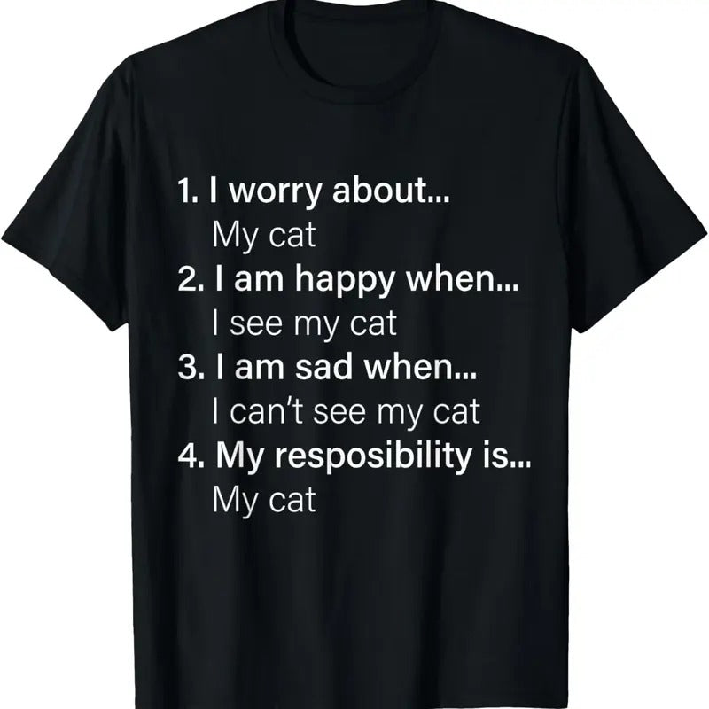 100% Cotton I'm care about my cat because this is my responsibility T-Shirt Hoodie, Sweatshirt | DripVista.com