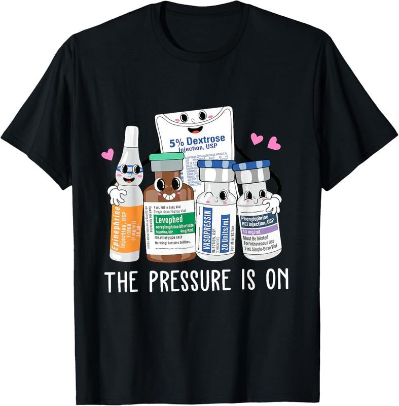 100% Cotton Icu Nurse Pressure is on Emergency Medicine Surgical T-Shirt Hoodie, Sweatshirt | DripVista.com