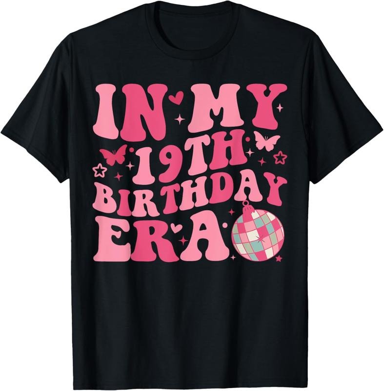 100% Cotton In My 19th Birthday Era Girl Nineteen 19 years Old Birthday T-Shirt