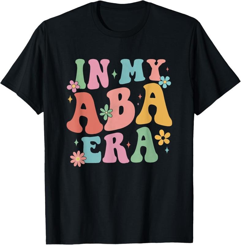 100% Cotton In My Aba Era Retro Applied Behavior Analyst ABA Therapist T-Shirt Hoodie, Sweatshirt | DripVista.com